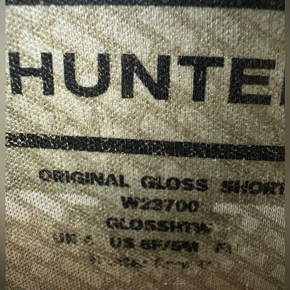 Hunter Original Gloss Short Rain Boots Black Size US 6W